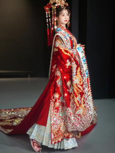 S3991L - Atuendo <span class=keywords><strong>de</strong></span> <span class=keywords><strong>Boda</strong></span> Hanfu <span class=keywords><strong>de</strong></span> la Dinastía Song, Resistente y Elegante, para Novios, Vestido <span class=keywords><strong>de</strong></span> Novia <span class=keywords><strong>Tradicional</strong></span> <span class=keywords><strong>Chino</strong></span> - Product Image 2