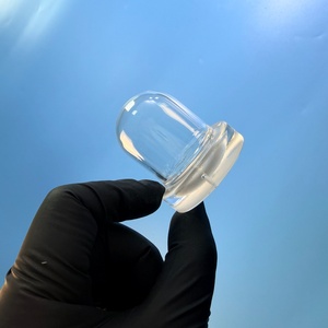 Cloche en <span class=keywords><strong>quartz</strong></span> à dôme de 30 mm de diamètre, personnalisée pour réactions gazeuses, avec services de soudage et de pliage, <span class=keywords><strong>quartz</strong></span> pur à 99,995 %, sans ozone - Product Image 2