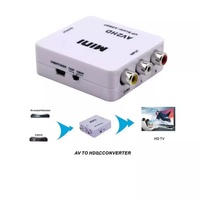 Bajeal - Adaptador Convertidor HD AD Mini Blanco 1080P con Función de Actualización de Resolución, Cable de Transferencia de Datos Multifunción para TV y Portátil