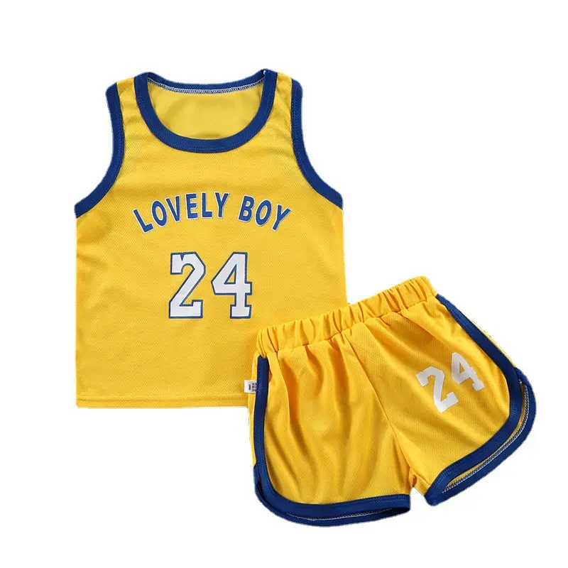 Abbigliamento da basket per bambini vestito sportivo casual sottile per ragazzi estate sport per bambini vestiti ad asciugatura rapida set di abbigliamento per ragazzo