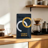 Sachet de café personnalisé de qualité alimentaire 1KG, en aluminium, refermable, avec valve de dégazage, résistant à l'humidité