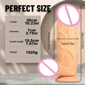 Dildo Grande Simulador de Pênis Colorido, Explosões Europeias e Americanas, Super Grande, Grosso e Longo, Brinquedo Adulto Masturbador 100% - Product Image 3