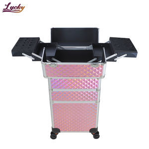 Organizador <span class=keywords><strong>profesional</strong></span> <span class=keywords><strong>de</strong></span> esmalte <span class=keywords><strong>de</strong></span> uñas, caja <span class=keywords><strong>de</strong></span> tren <span class=keywords><strong>de</strong></span> maquillaje rodante, carrito <span class=keywords><strong>de</strong></span> cosméticos para <span class=keywords><strong>manicura</strong></span>, organizador <span class=keywords><strong>de</strong></span> viaje, caja <span class=keywords><strong>de</strong></span> uñas resistente - Product Image 2