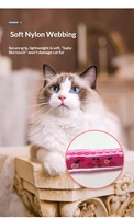 Bestverkochte nylon kattenhalsband met bel en fruit hanger, anti-verstikkingsgesp, groothandel