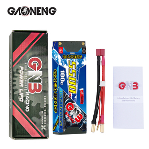 GNB GAONENG LCG 5500MAH 2S 7.4V 100C 200C Baterai LiPo Hard Case 5.0mm 5mm Bullet RC Mobil 1:10 1/10 Diperbarui Dari 5000MAH 5200MAH - Product Image 3