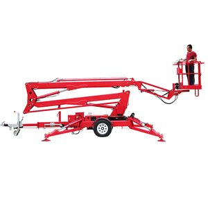 Plateforme élévatrice hydraulique de 10 à 24 m, nacelle élévatrice tractable à flèche télescopique, nacelle élévatrice à bras articulé - Product Image 3