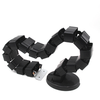 Organizer Kabel Meja Vertebrae Bahan ABS Bentuk Dapat Disesuaikan 760mm Manajemen Kabel AV yang Efisien Aksesori Pengkabelan yang Aman