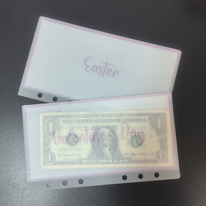 Bán buôn biểu tượng tùy chỉnh PP không thấm nước nhiều lớp tiền mặt ctuffing túi tiền Matte A6 tiền mặt phong bì - Product Image 3