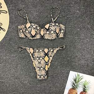 Sexy Snake Skin <strong>Bikini</strong> 2021 Animal Print <strong>Swimsuit</strong> Brazilian Push up <strong>Thong</strong> 2 Piece Set Swimwear Women Summer Beach Biquini - Product Image 5