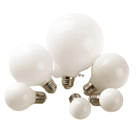 Bombilla de Globo Gigante de Alta Calidad, Cristal Lechoso G80 G95 G125, E27, Blanco Ópalo, 3W