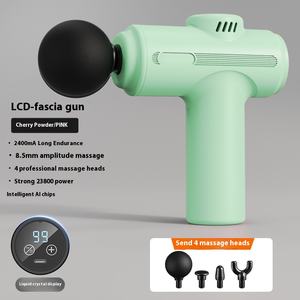 Deep Tissue Silent Brushless Motor Portable <b>Massage</b> Gun with 4 Interchangeable <b>Heads</b> Timing Control for Body Deep Muscle Relief - Product Image 4