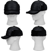 Gorro de invierno de cuero PU suave, gorra cálida y cómoda con orejeras para hombres mayores, gorra de béisbol gruesa para clima frío para ancianos