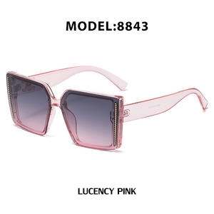 Gafas de sol de gran tamaño a la moda para mujer, montura de PC con protección UV400, gafas de sol de clase 2, color tofu, estilo urbano - Product Image 5