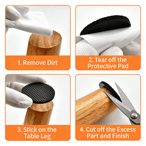 Patins en mousse EVA noirs découpés à l'emporte-pièce, autocollants, antidérapants et antichoc pour pieds de meubles, tables, chaises et sols (OEM) - Product Image 3