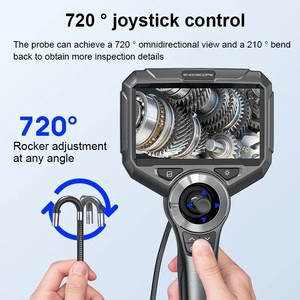 กล้องเอนโดสโคปอุตสาหกรรมแบบหมุนได้ 720 องศา สำหรับตรวจสอบท่อรถยนต์ กล้องตรวจสอบท่อระบายน้ำ พร้อมจอ 5 นิ้ว - Product Image 1