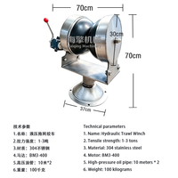 Treuil de pêche hydraulique 1-3 tonnes, résistance à la traction 304, en acier inoxydable, treuil de levage de filet de pêche marin 100 kg pour bateau de pêche