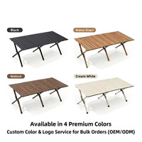 Table pliante en acier au carbone, portable, pour le camping, les pique-niques, avec cadre robuste pour les voyages en plein air, les barbecues et le jardin