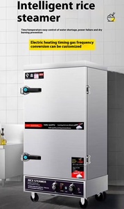वाणिज्यिक रसोई ऊर्जा-बचत गैस चावल स्टीमर मशीन बन्स और चावल खाद्य प्रोसेसर के लिए स्वचालित स्टीमिंग कैबिनेट कैबिनेट - Product Image 4