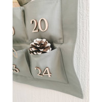 Calendrier de l'Avent de Noël en tissu réutilisable pour enfants