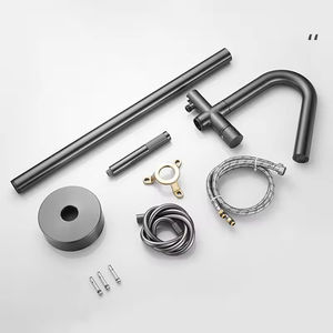 Grifo de Bañera con <span class=keywords><strong>Ducha</strong></span>, Grifo de Bañera de Latón con Palanca Única para Agua Fría y Caliente - Product Image 6