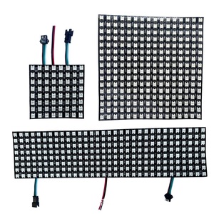 LED ดอทเมทริกซ์ 8X8 ถึง 16X16 WS2812B RGB โมดูลแสดงผลแบบตั้งโปรแกรมได้สีเต็มรูปแบบ แรงดันไฟฟ้าขาเข้า 5V - Product Image 1