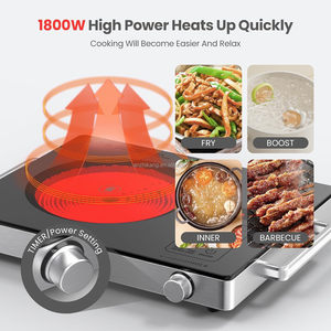 批发1800瓦防水电磁炉单头便携式重型触摸屏高级家用炉灶 - Product Image 2