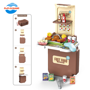 Porte-documents 2 en 1 53 pièces, jouets de simulation, boutique de jouets pour enfants, nourriture, <span class=keywords><strong>cuisine</strong></span>, Burger jouets - Product Image 3