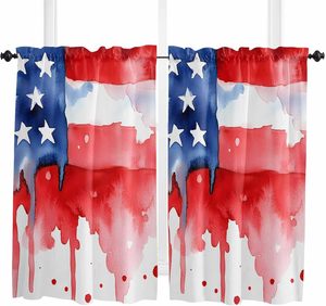 Cortinas Translúcidas de Poliéster con Diseño de Bandera de Estados Unidos y <span class=keywords><strong>Águila</strong></span> Calva para el Día de la Independencia, Aptas para Cocina, Baño, Cafetería y Ventanas, para Todas las Estaciones - Product Image 6