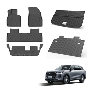 Alfombrilla de <span class=keywords><strong>coche</strong></span> para Chery Tiggo 8L TPE, alfombrilla impermeable de <span class=keywords><strong>goma</strong></span> para suelo, forro de carga para <span class=keywords><strong>maletero</strong></span>, protectores de respaldo para asiento, accesorios de alfombrilla decorativa - Product Image 1