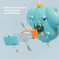 Jouet de douche électrique en plastique avec musique, pulvérisation d'eau, éléphant qui crache des bulles, nouveau style, jeu aquatique pour enfants, été, salle de bain