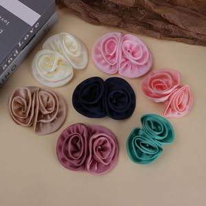 Accessoires pour cheveux en forme de rose en satin faits à la main, décoration de vêtements, coiffe de mariage, origine Jinhua, automne 2025 - Product Image 1