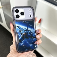 Coque de téléphone imprimée époxy couleur noire 3 en 1 pour iPhone 15 pro 17 16 pro 16E 17 Pro Max 17 PRO 17 AIR