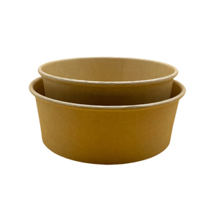 Biểu tượng tùy chỉnh in giấy kraft Bát salad lấy đi dùng một lần phân hủy sinh học giấy salad-Bowl với nắp container thực phẩm cho chế độ ăn uống - Product Image 5