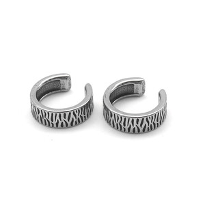 Yunnique – boucles d'oreilles en acier titane, design géométrique, pour hommes et femmes, clips d'oreille non percés, style rétro, bijoux à la mode - Product Image 5