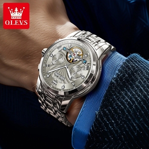 Montre Homme OLEVS 7088 de Luxe Étanche Squelette Automatique HD Tendance Affaires Mécanique Reloj Hombre pour le Dropshipping - Product Image 4