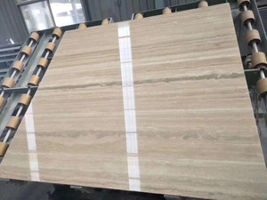 Dalles de travertin gris argenté naturel en gros, coupées sur mesure, carreaux de travertin gris pour comptoirs, murs et sols - Product Image 2