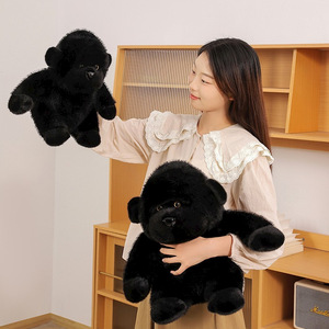Peluche chimpanzé noir, poupée d'imitation, adorable couple roi et reine noirs, figurine cadeau pour étudiants - Product Image 3