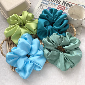 MIO 18/15cm tamaño extra grande pelo Scrunchies para mujeres niñas <span class=keywords><strong>cinta</strong></span> para el cabello satén <span class=keywords><strong>cinta</strong></span> elástica de gran tamaño - Product Image 2