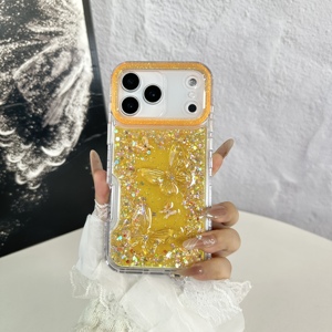 Venta al por Mayor de Fundas para Teléfono con Brillo Epoxi y Accesorios de Mariposas 3D, Triple Protección, para OPPO Realme Narzo 90X 5G FIND X9 PRO - Product Image 4