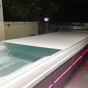 Couverture de <span class=keywords><strong>piscine</strong></span> électrique automatique à enroulement sur rail en aluminium rétractable sur mesure - Product Image 6