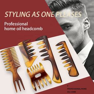 Pettine a Forchetta Retrò in Plastica ABS Ambrata Resistente e Confortevole, Strumento Multiuso per Parrucchieri per Acconciature e Volume dei Capelli - Product Image 4