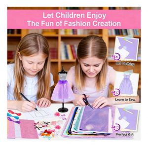 Fashion Design Studio Kit Beginners Sewing Craft Mannequin Plastic Fabric Templates Accessories <b>Tools</b> Tutorial Video Ages Eight - Product Image 5