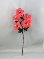 Fleur artificielle d'hibiscus réaliste faite à la main - Longue durée, toucher naturel, haute simulation, style moderne, écologique pour les mariages
