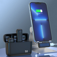 Microphone Lavalier Sans Fil K13 Mini avec Station de Recharge, Deux Microphones pour Enregistrement en Direct avec Affichage de la Puissance