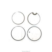 Diameter 28 mm ketebalan 2 mm 1 MHz 1000 KHz frekuensi PZT 4 5 piezoelektrik keramik transduser Disc produk keramik elektrik