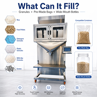 Machine de remplissage automatique de granulés avec affichage du poids à double échelle pour aliments pour animaux, sucre, sel, noix et grains de café