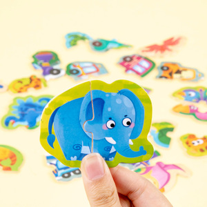 Lớn Động Vật Phù Hợp Với Câu Đố Xây Dựng Khối Bằng Gỗ Kidsren Của Hộp Màu 50 Miếng Giáo Dục Đồ Chơi Giáo Dục - Product Image 3