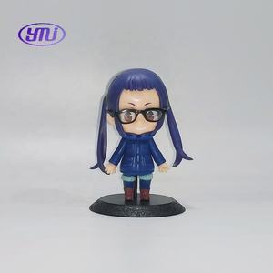 YMJ 4 pièces Nouvelles figurines d'action en PVC de 10 cm de l'anime <span class=keywords><strong>Yuru</strong></span> Camp, modèles de collection de figurines de Rin Shima et Kagamihara Nadeshiko, artisanat en plastique - Product Image 3