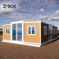 Villa conteneur pliable et extensible de 20 pieds, résistante au vent (classe 11), étanche et isolée, appartement préfabriqué conforme aux normes (Granny Flat)