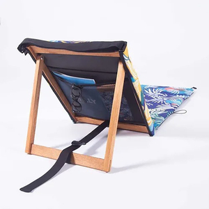 Silla <span class=keywords><strong>plegable</strong></span> de diseño personalizado para exteriores, silla de playa <span class=keywords><strong>con</strong></span> correa, mochila <span class=keywords><strong>con</strong></span> patrón de océano, Color, venta al por mayor - Product Image 3